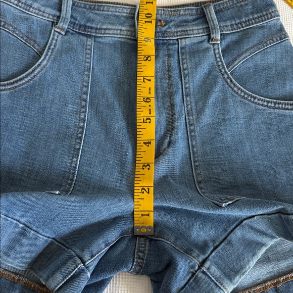 Madewell Cuffed Blue Denim Patch-Pocket Shorts Shirt 25 - Picture 10 of 14